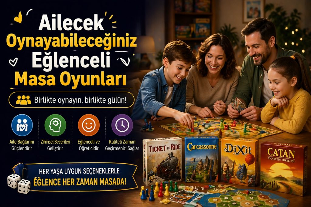 Ailecek Oynayabileceğiniz Eğlenceli Masa Oyunları